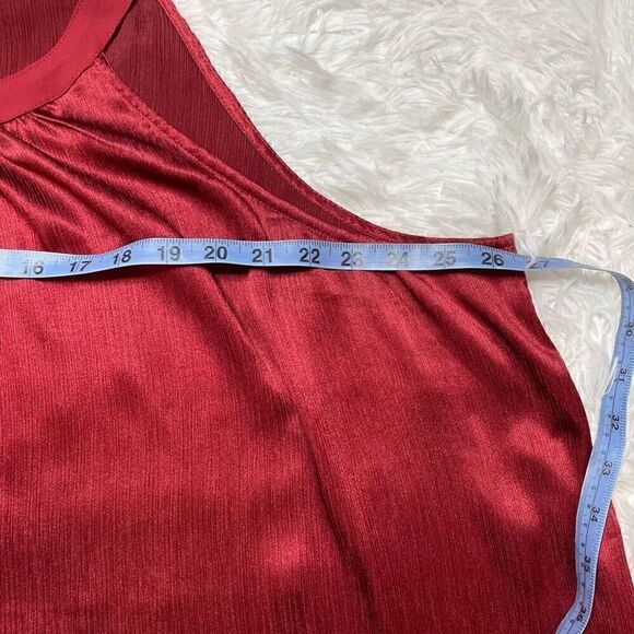 Torrid Red Goddess Halter Top Tank Flowy Shirt Satin Plus Size 3X - Picture 5 of 6